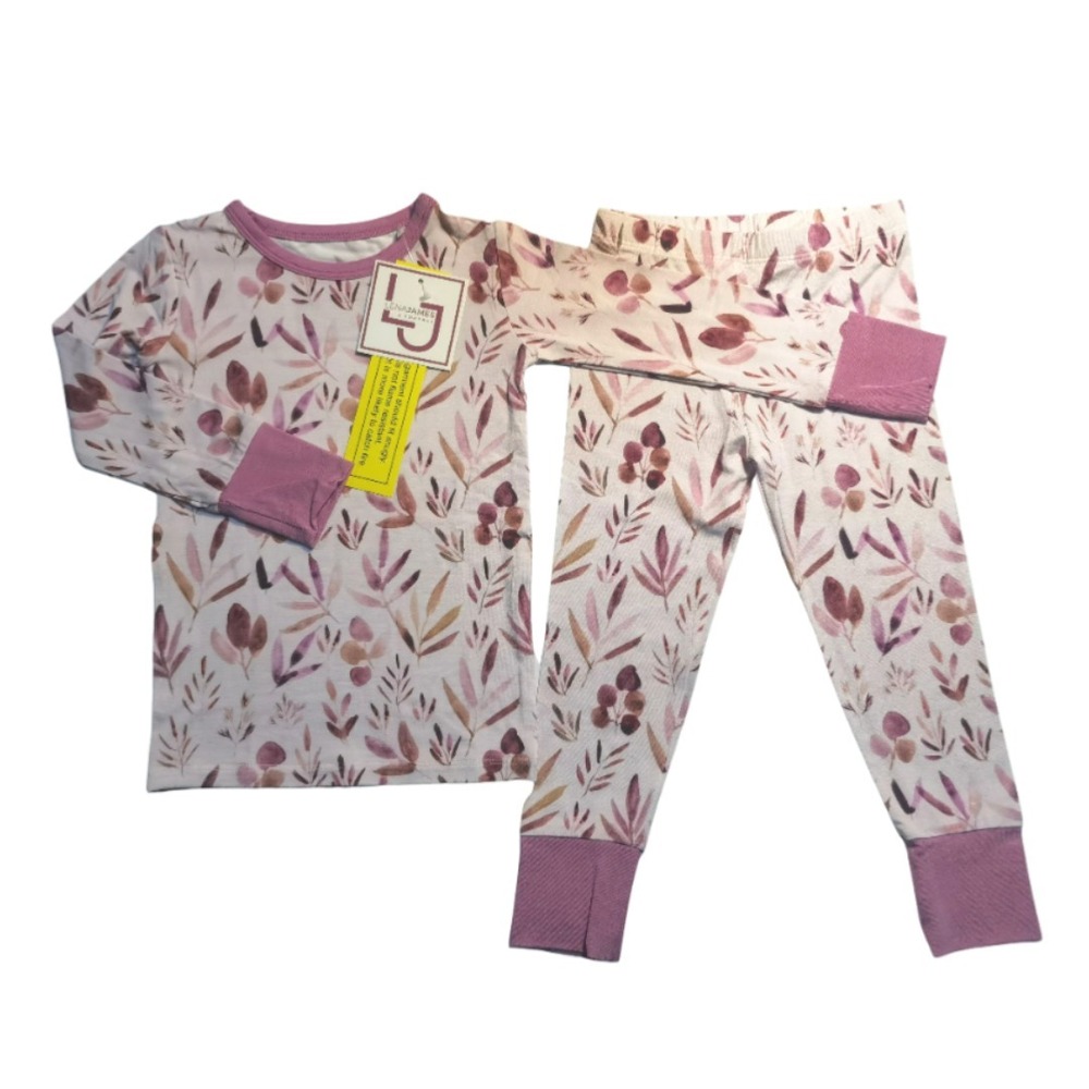 LENA JAMES NWT BambooAlpenglow Meadow Pajamas PJs 4T